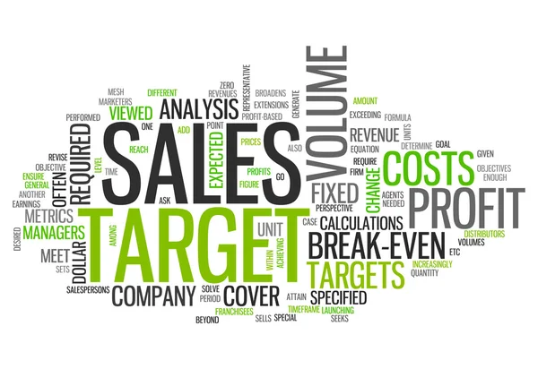 Word Cloud Sales Target — Stock Photo, Image