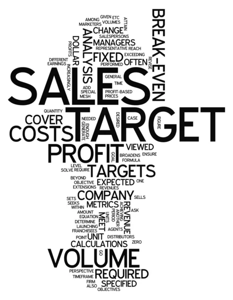 Word Cloud Sales Target — Stock Photo, Image