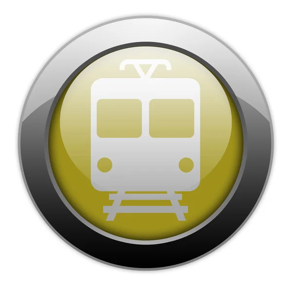 Pictograma de botão de ícone "Trem, trânsito em massa " — Fotografia de Stock