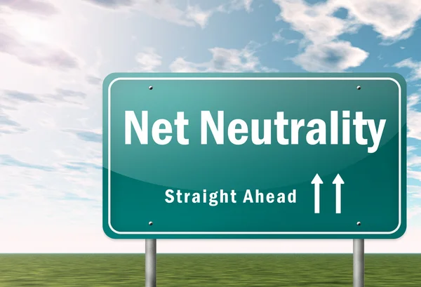 Highway Signpost Net Neutrality — Stock Photo, Image