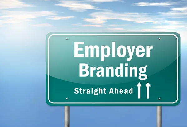 Highway Signpost Employer Branding — Stock Photo, Image