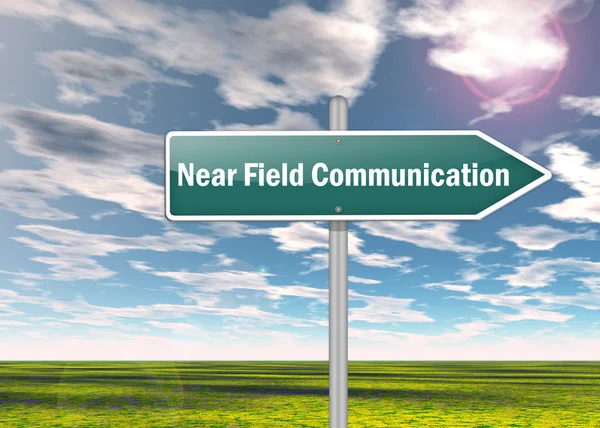 Signpost Near Field Communication — Stock Photo, Image