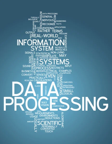 Word cloud databehandling — Stockfoto