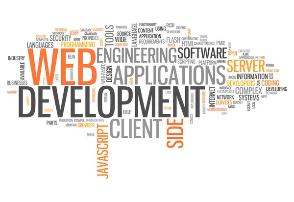 Sviluppo Web Word Cloud — Foto Stock