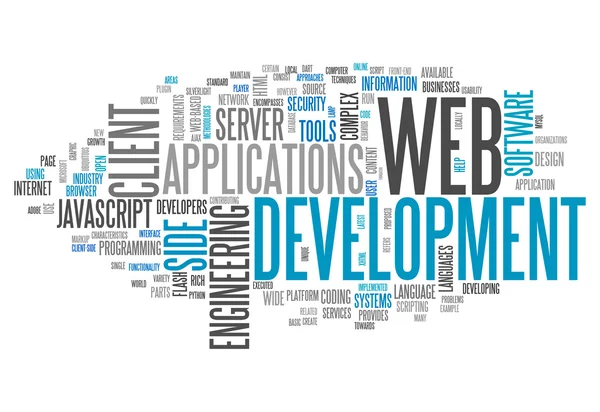 Word Cloud Web Development — Stock Photo, Image