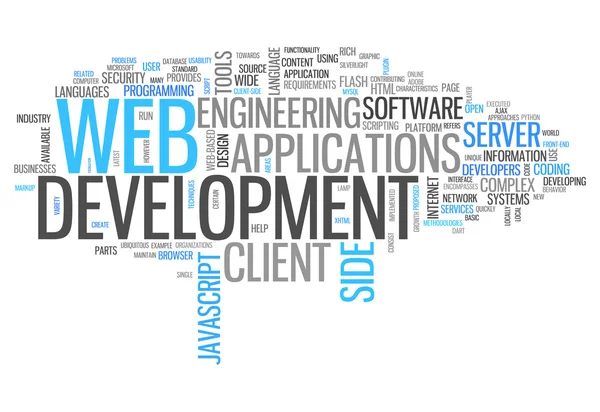 Desarrollo Web de Word Cloud — Foto de Stock