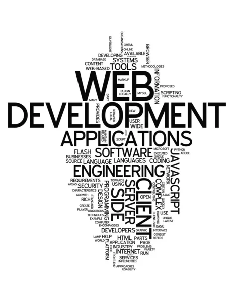 Word Cloud Web Development — Stock Photo, Image