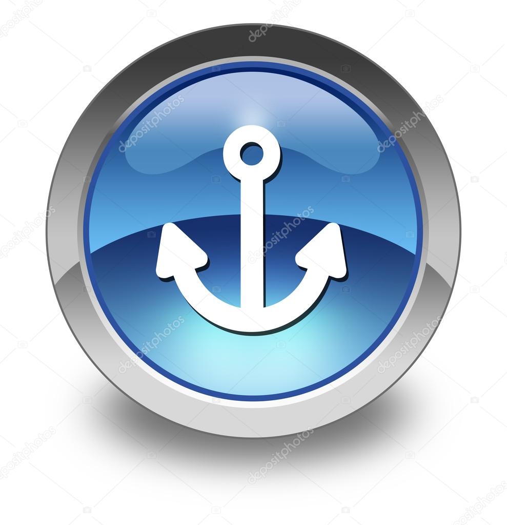 Icon, Button, Pictogram with Marina symbol