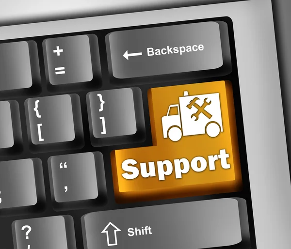 Unterstützung für Tastaturillustration — Stockfoto