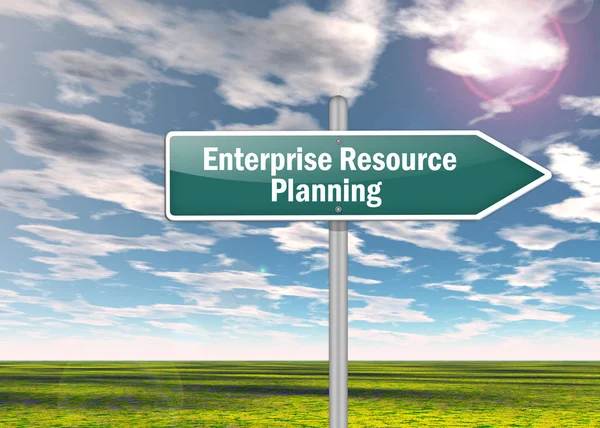 Signpost Planificación de recursos empresariales — Foto de Stock