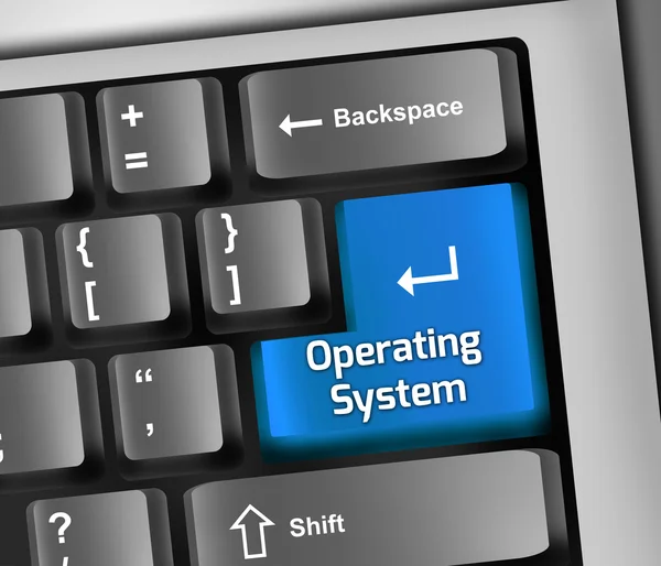 Keyboard Illustration Operating System — Stock Photo, Image