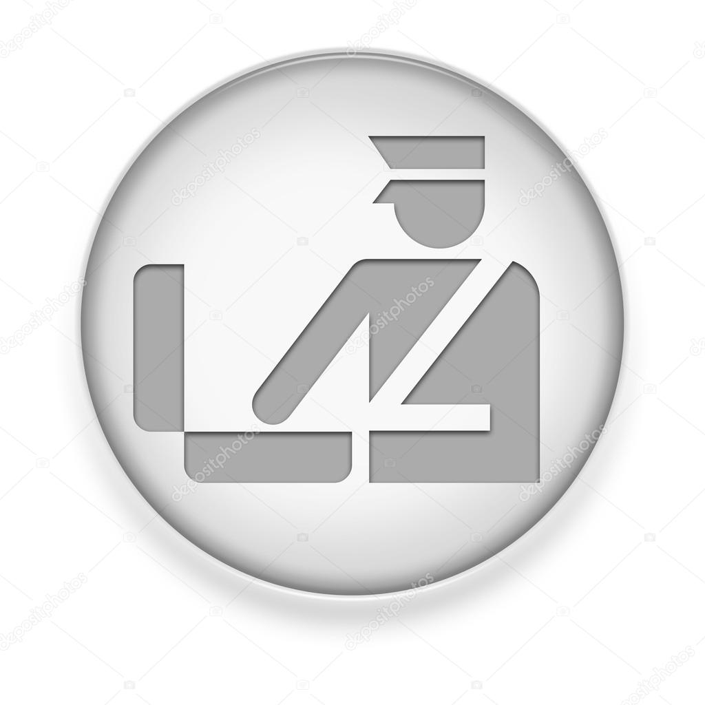 Icon, Button, Pictogram with Customs symbol