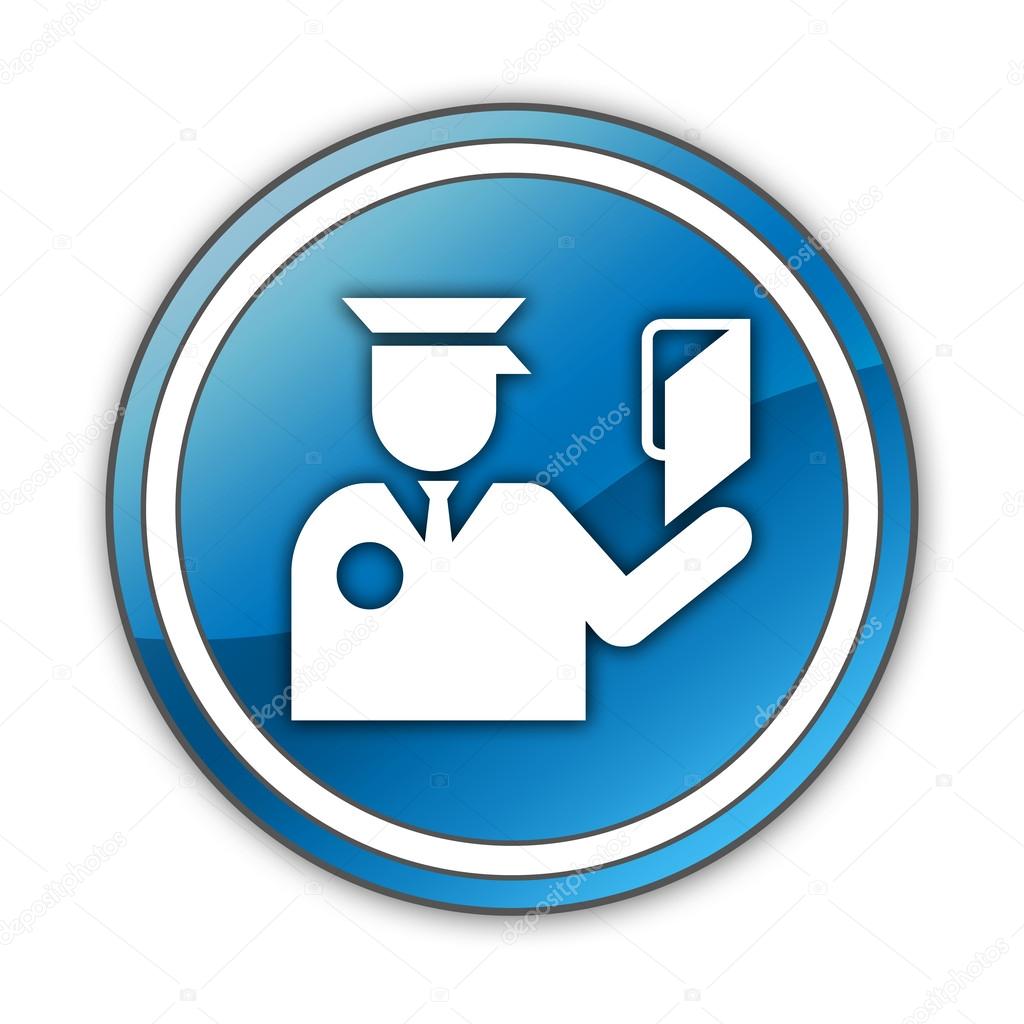 Icon, Button, Pictogram with Immigration symbol