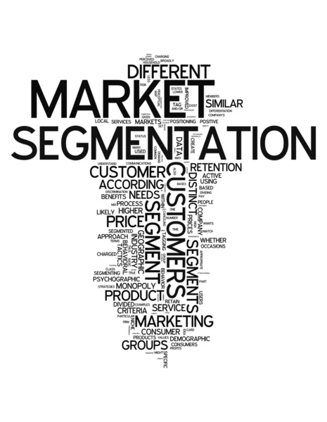 Segmentação do mercado Word Cloud — Fotografia de Stock