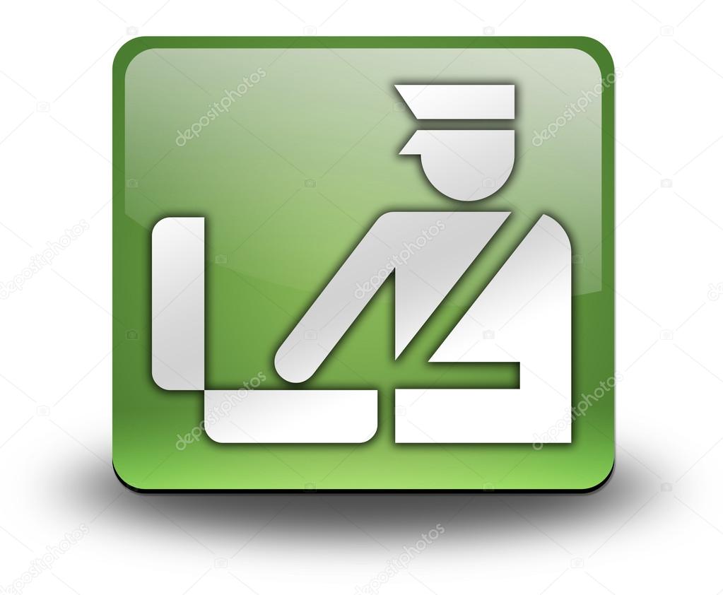 Icon, Button, Pictogram with Customs symbol