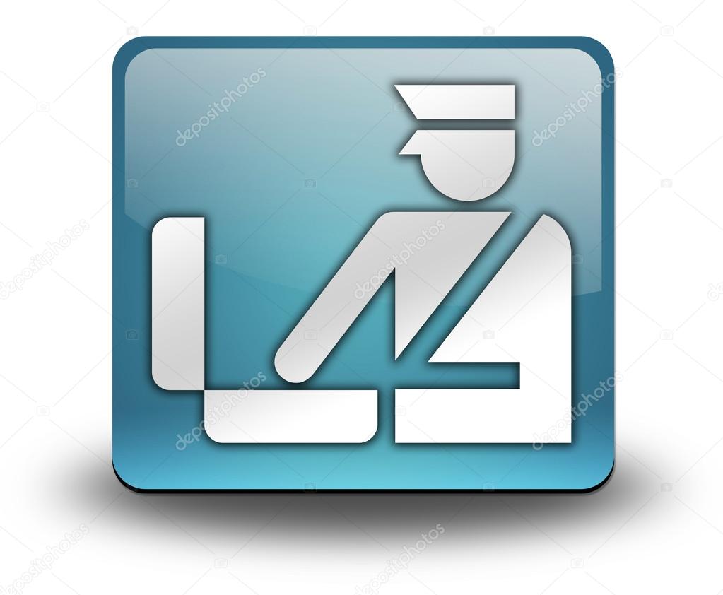Icon, Button, Pictogram with Customs symbol
