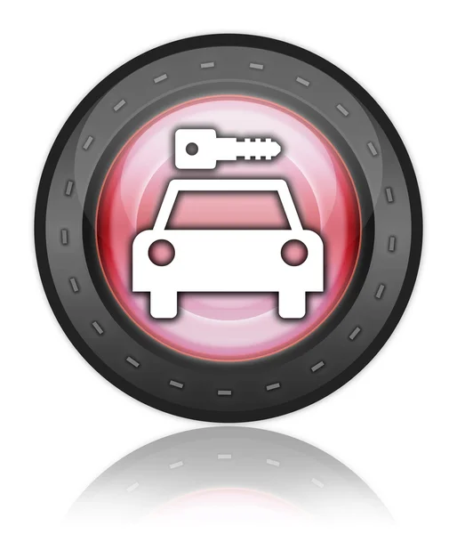 Ikona przycisku, piktogram samochod — Zdjęcie stockowe