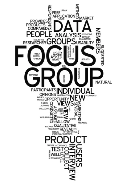 Word cloud focusgroep — Stockfoto