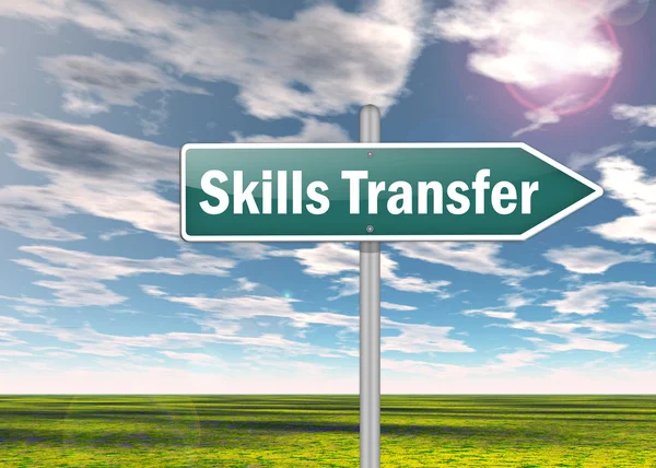 Signpost Skills Transfer — Stock Photo, Image