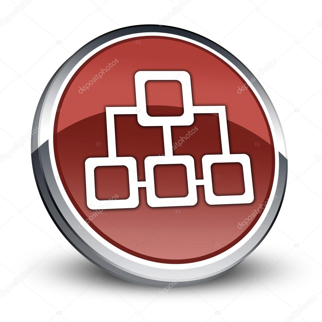 Icon, Button, Pictogram with Network symbol
