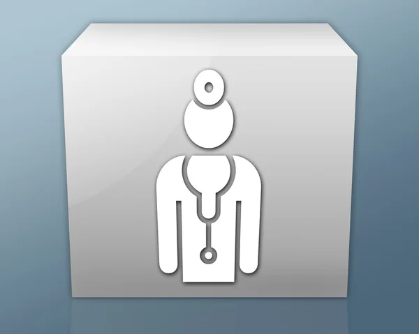 Ikona przycisku, piktogram lekarz — Zdjęcie stockowe