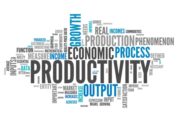 Produttività di Word Cloud — Foto Stock