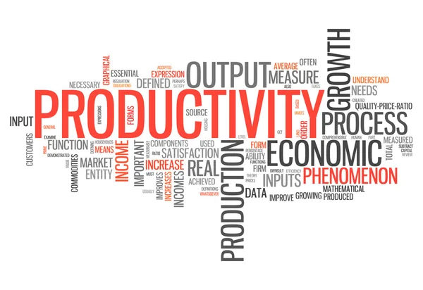 Produttività di Word Cloud — Foto Stock
