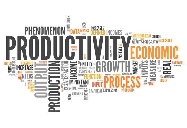 Produttività di Word Cloud — Foto Stock