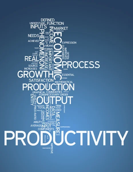 Word Cloud Produtividade — Fotografia de Stock