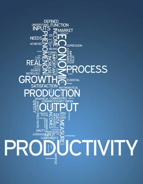 Productividad de Word Cloud —  Fotos de Stock