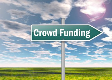 Signpost Crowd Funding clipart