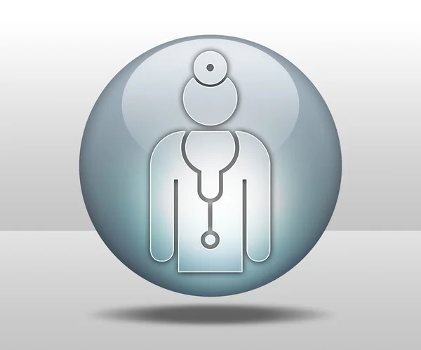 Icon, Button, Pictogram Physician — Stock Photo, Image