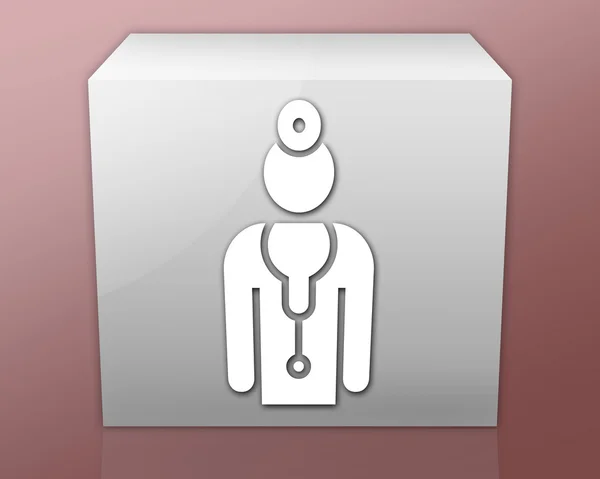 Icon, Button, Pictogram Physician — Stock Photo, Image