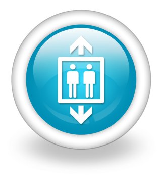 simge, düğme, sembol Asansör