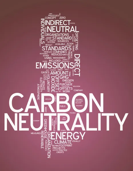 Nube de palabras Neutralidad del carbono —  Fotos de Stock