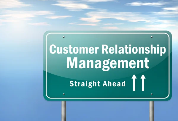 Highway Signpost Customer Relationship Management — Stock Photo, Image