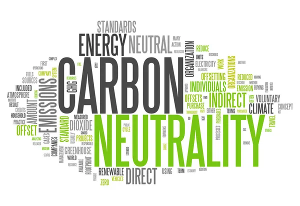 Word Cloud Carbon Neutrality — Stock Photo, Image