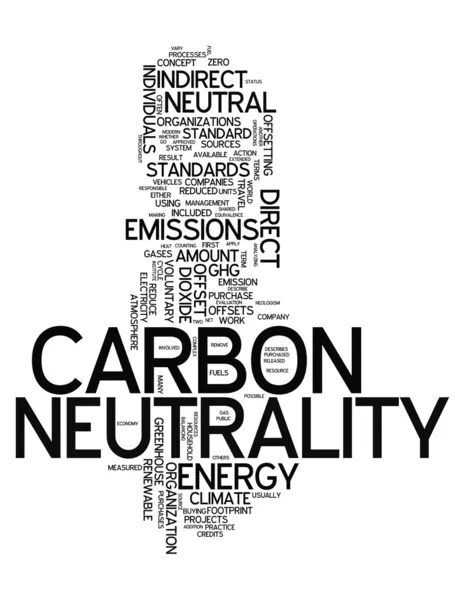 Word Cloud Carbon Neutrality — Stock Photo, Image