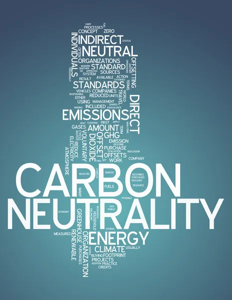 Nube de palabras Neutralidad del carbono —  Fotos de Stock