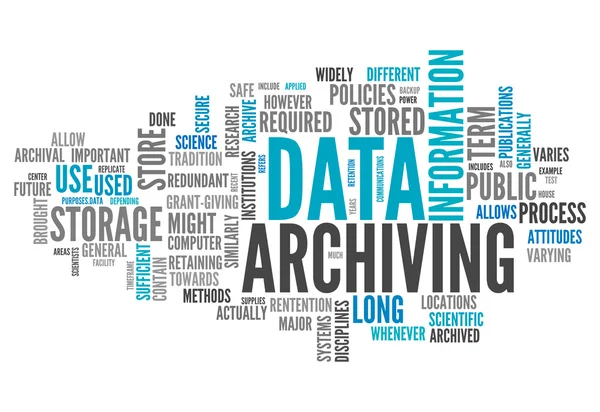 Word Cloud Data Archiving — Stock Photo, Image