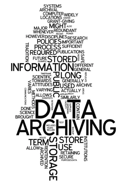 Word Cloud Data Archiving — Stock Photo, Image