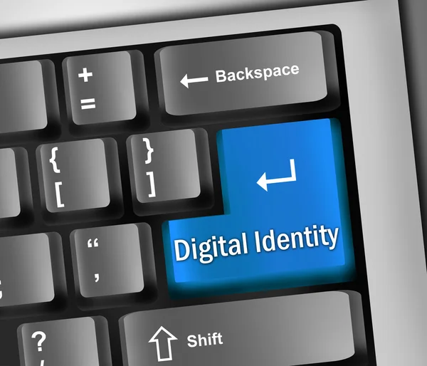 Tastatur Illustration digitale Identität — Stockfoto