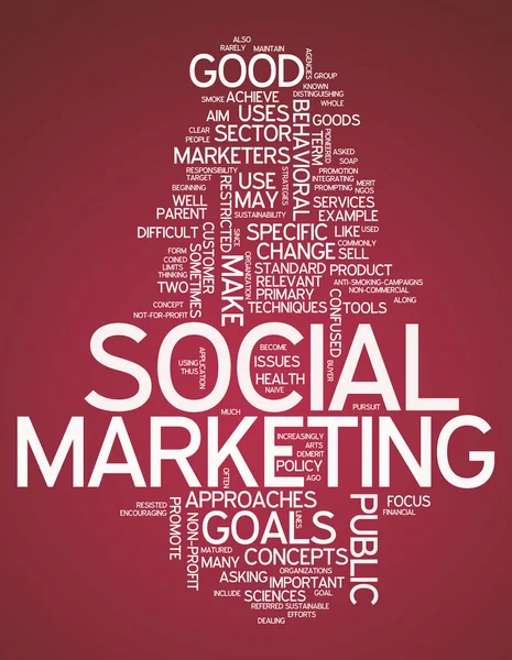 Palabra nube marketing social — Foto de Stock