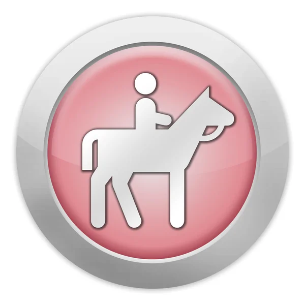 Ícone, Botão, Pictograma Trilha de cavalo — Fotografia de Stock