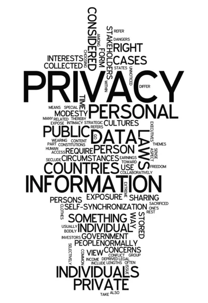 Word Cloud Privacy — Stock Photo, Image