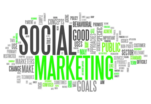 Marketing sociale di parola nuvola — Foto Stock