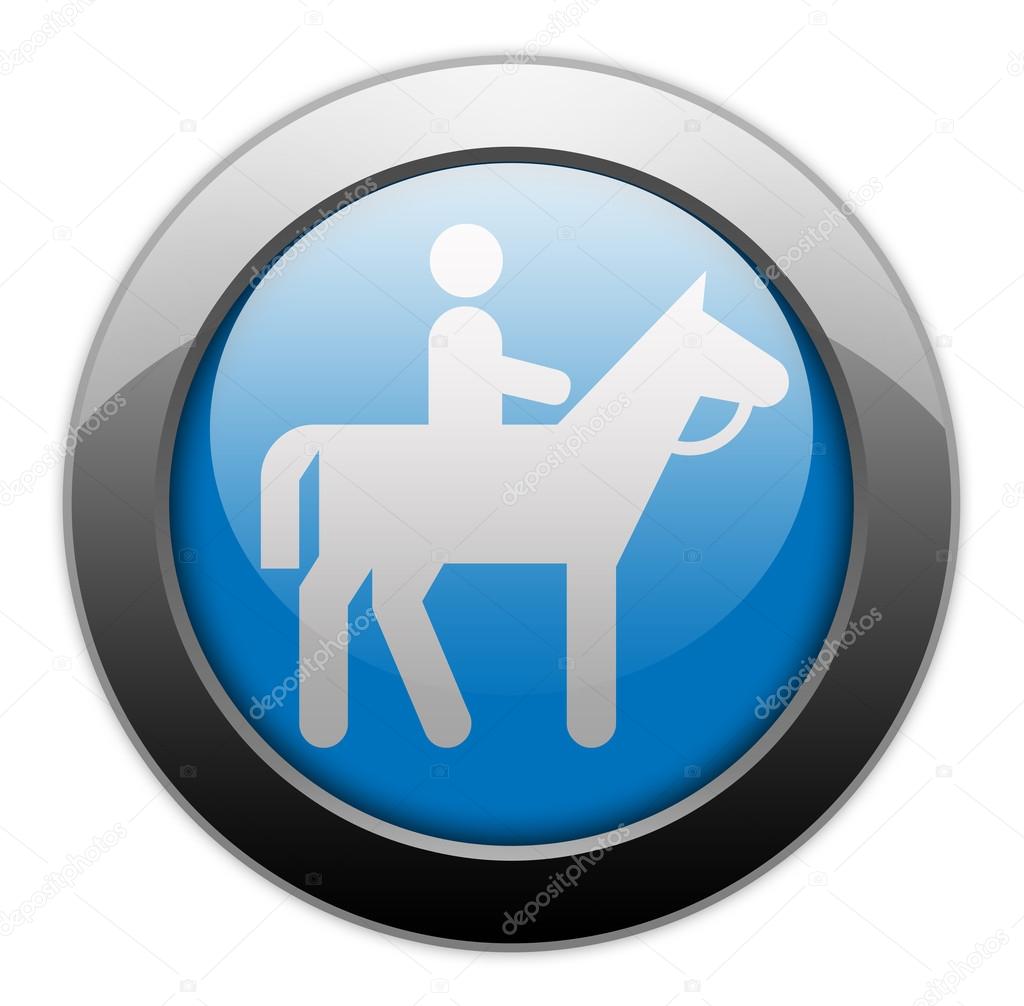 Icon, Button, Pictogram with Horse Trail symbol