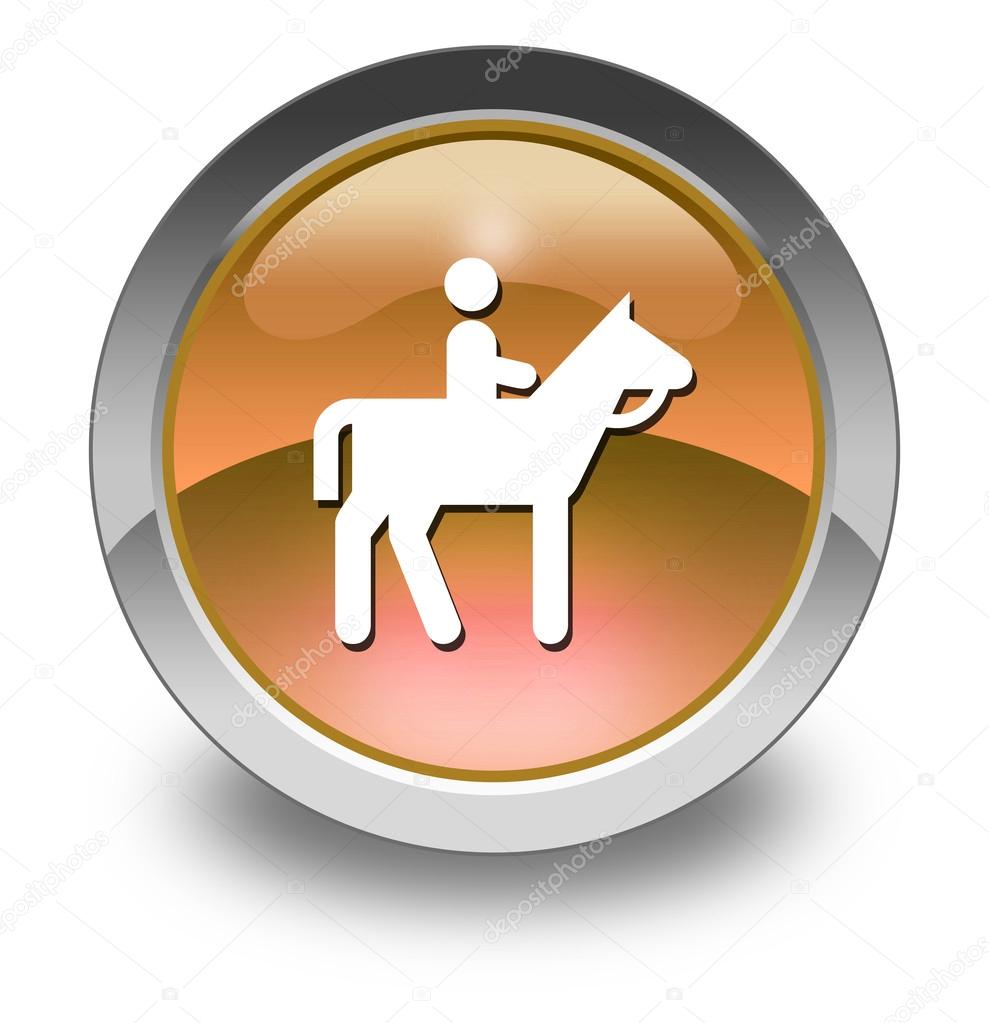 Icon, Button, Pictogram with Horse Trail symbol