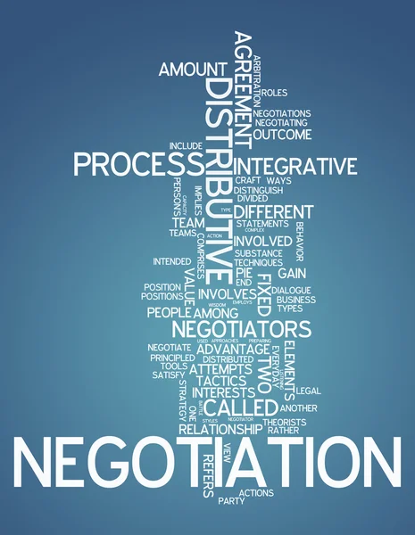 Word Cloud Negotiation — Stock Photo, Image