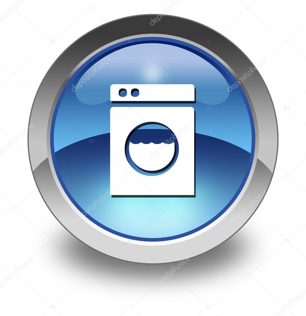 Icon, Button, Pictogram with Laundromat symbol